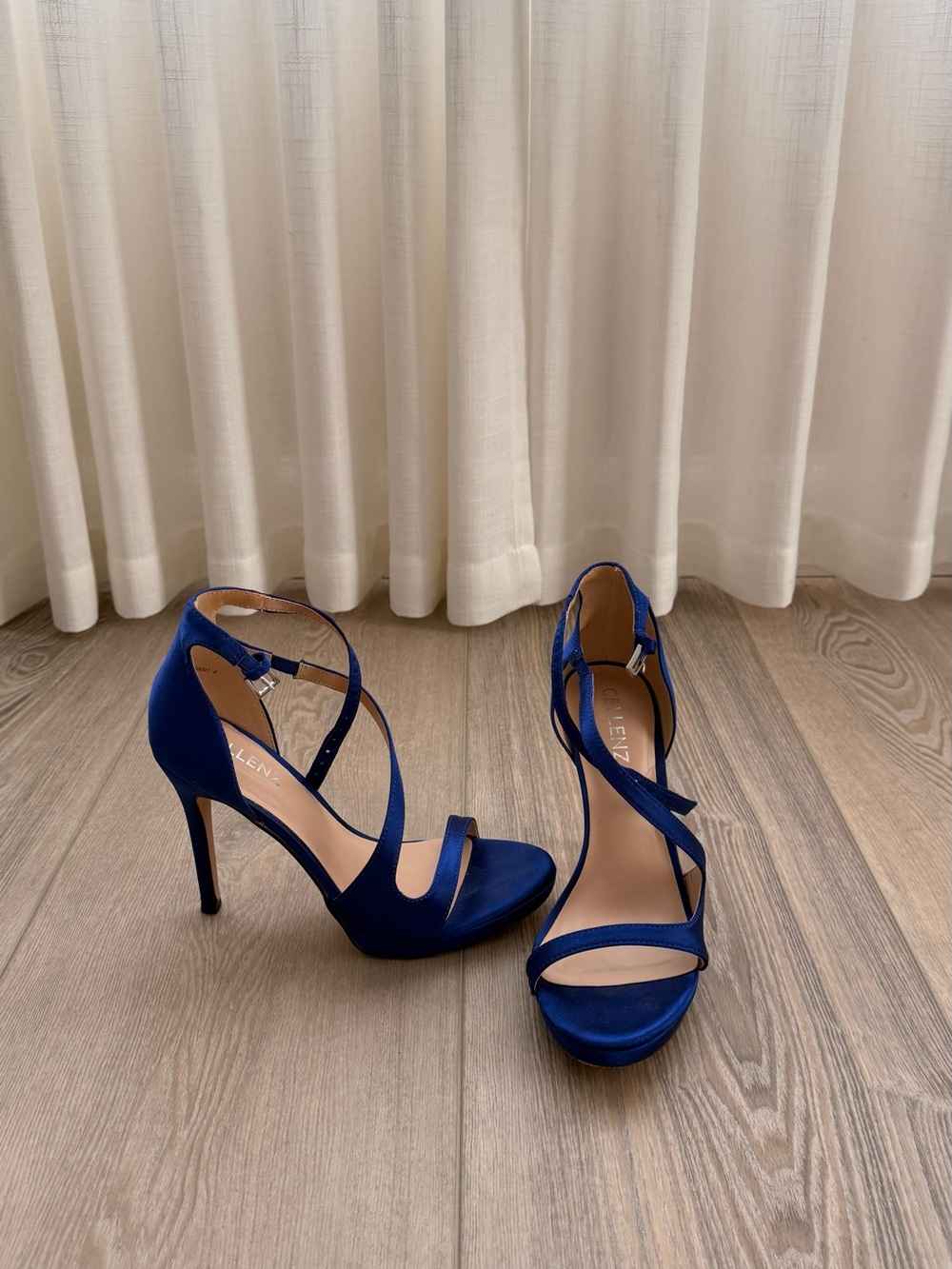 Amazon Women's Strappy High Heel Sandals - Blue
